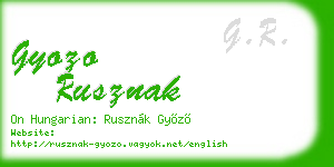 gyozo rusznak business card